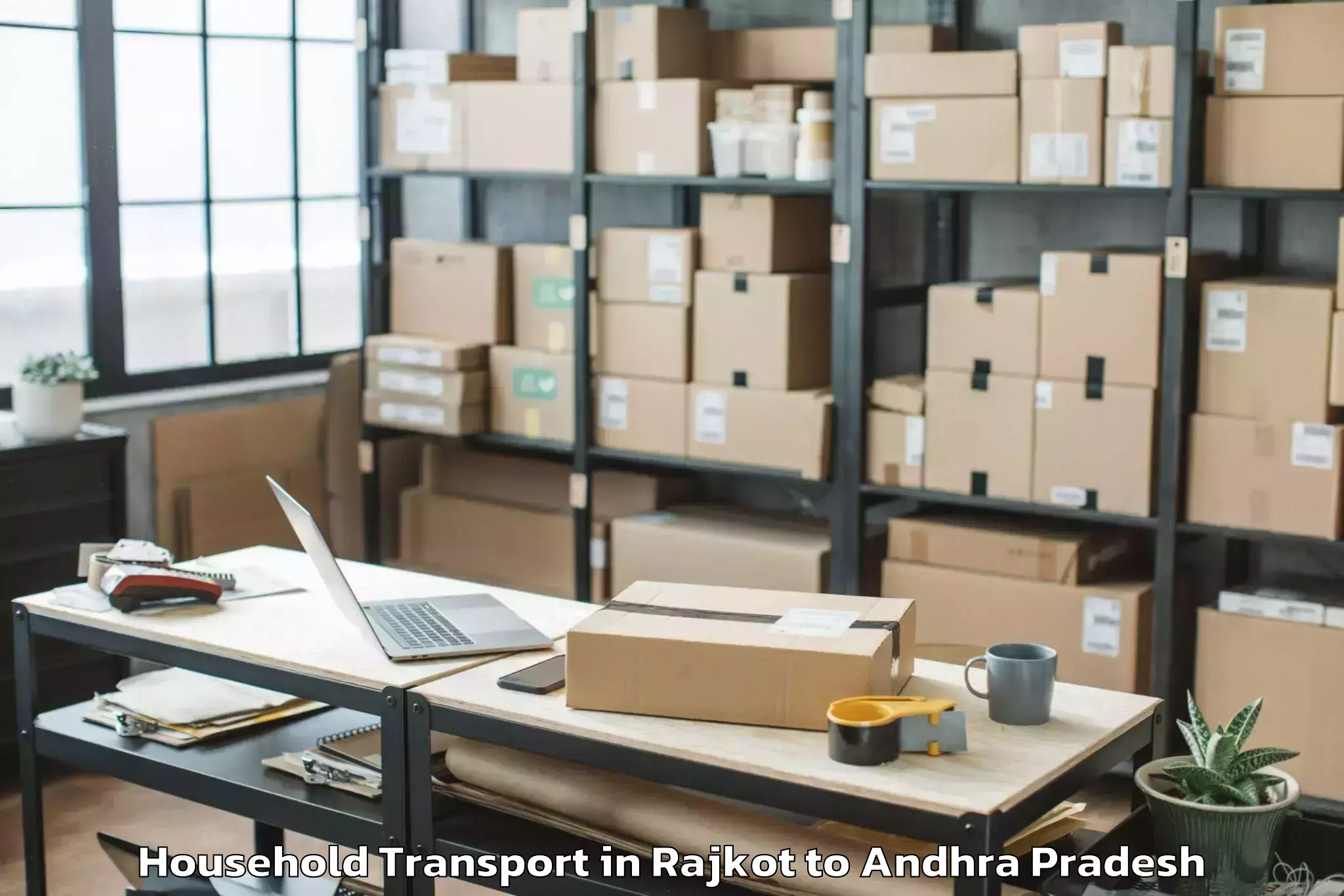 Book Rajkot to Srisailam Household Transport Online